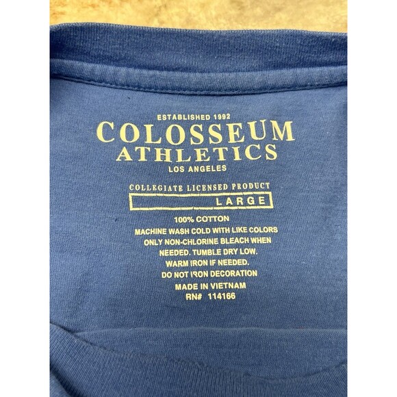 Vintage Kansas Jayhawks KU Long Sleeve Shirt Coliseum Athletics Size L 80s Patch - Picture 5 of 6